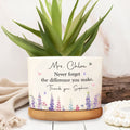 Personalized Ceramic Plant Pot Custom Two-Sided Gift for Teachers Ceramic Plant Pot GradoCreations