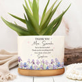 Personalized Teacher Plant Pot Custom Birth Month Flowers Gift Ceramic Plant Pot GradoCreations