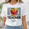 Personalized Teacher Gift Custom T-shirt Hoodie Red Apple Pencil Shirt GradoCreations