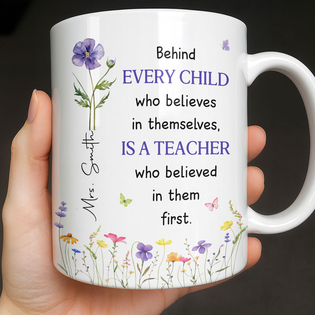 Personalized Teacher Coffee Mug Custom Name Gift for Educators Edge-to-edge Mug GradoCreations