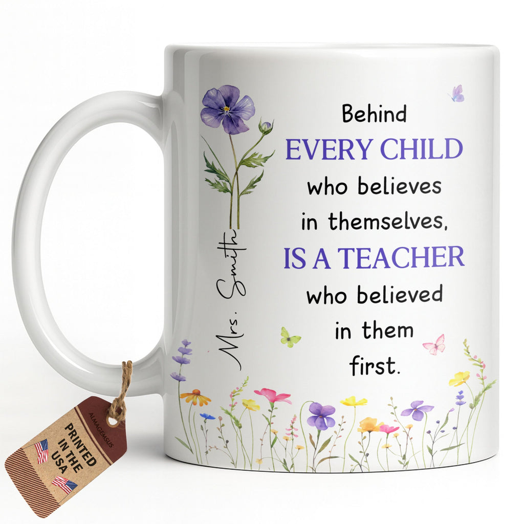 Personalized Teacher Coffee Mug Custom Name Gift for Educators Edge-to-edge Mug GradoCreations