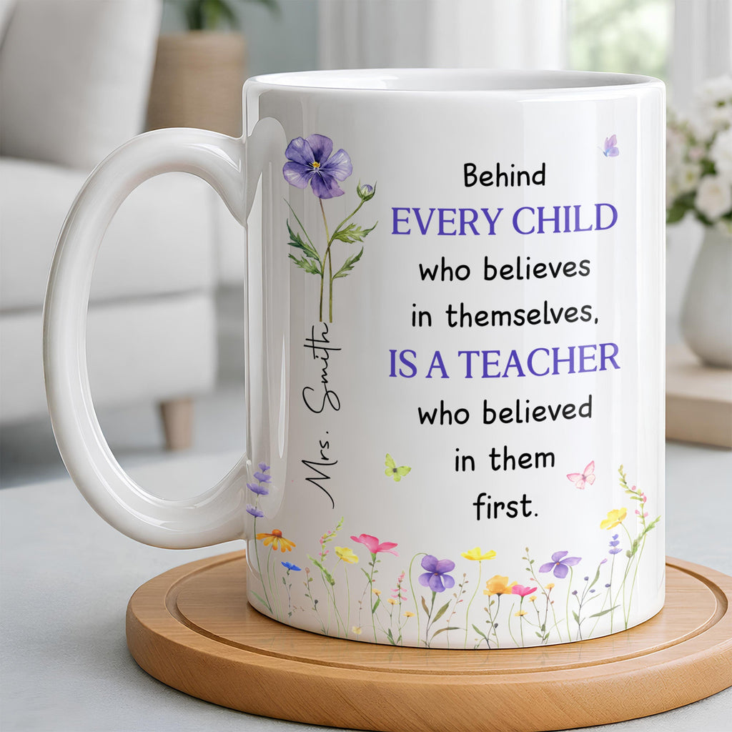 Personalized Teacher Coffee Mug Custom Name Gift for Educators Edge-to-edge Mug GradoCreations