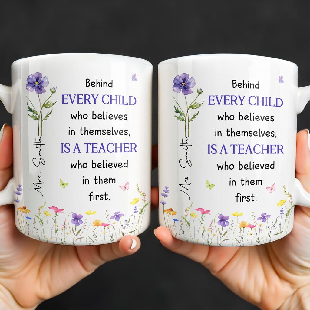 Personalized Teacher Coffee Mug Custom Name Gift for Educators Edge-to-edge Mug GradoCreations
