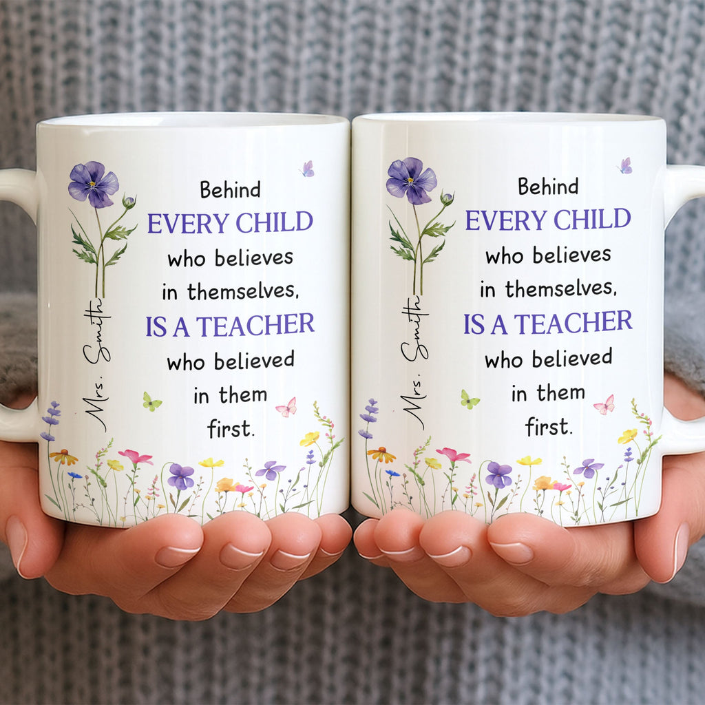 Personalized Teacher Coffee Mug Custom Name Gift for Educators Edge-to-edge Mug GradoCreations