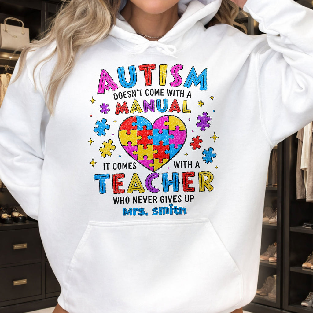 Personalized Heart Puzzle Piece Teacher Shirt Custom Gift Shirt GradoCreations