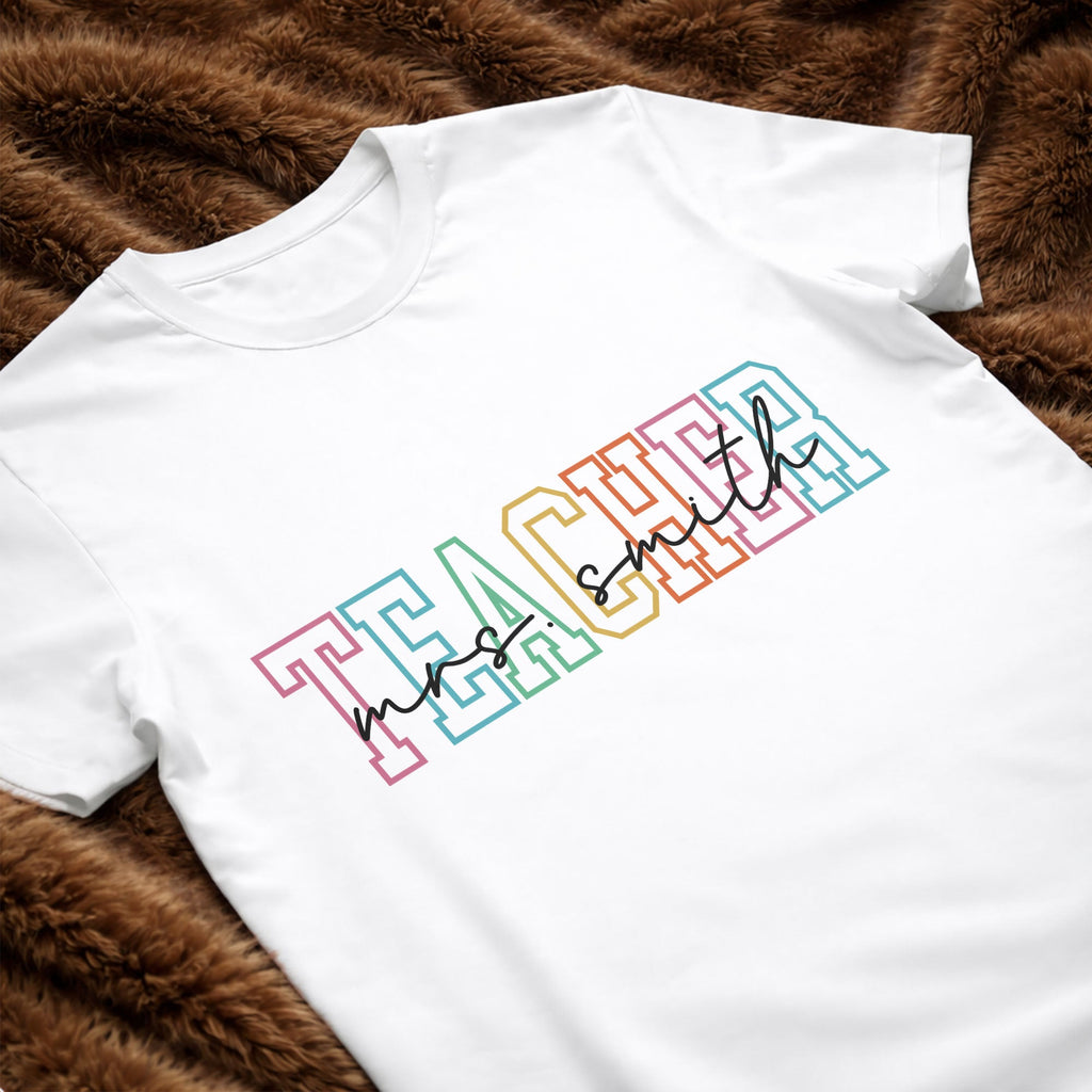 Personalized Teacher T-shirt Hoodie Custom Name Gift Idea Shirt GradoCreations