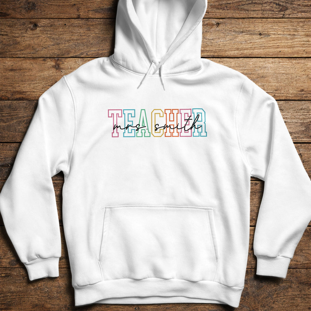 Personalized Teacher T-shirt Hoodie Custom Name Gift Idea Shirt GradoCreations