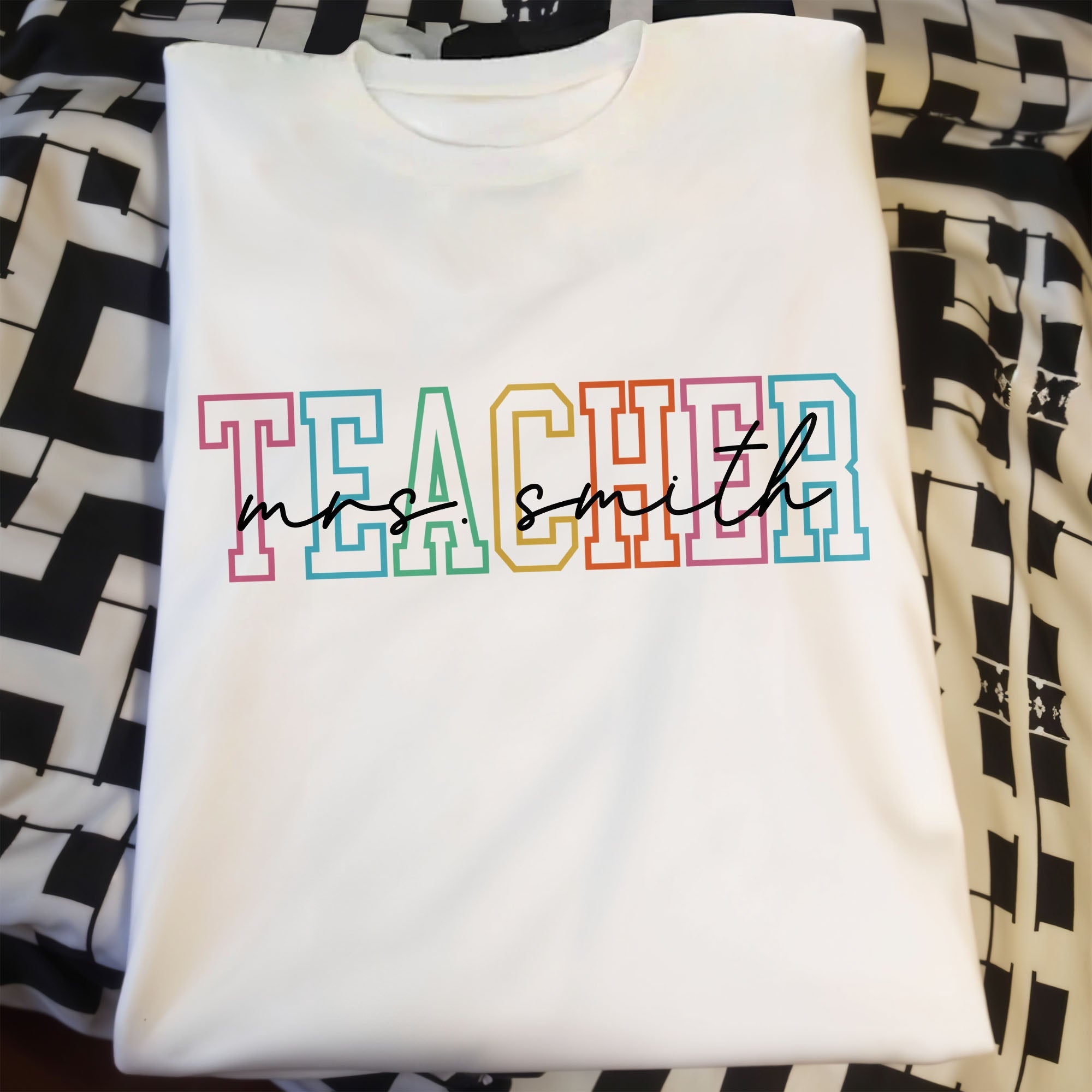 Personalized Teacher T-shirt Hoodie Custom Name Gift Idea Shirt GradoCreations