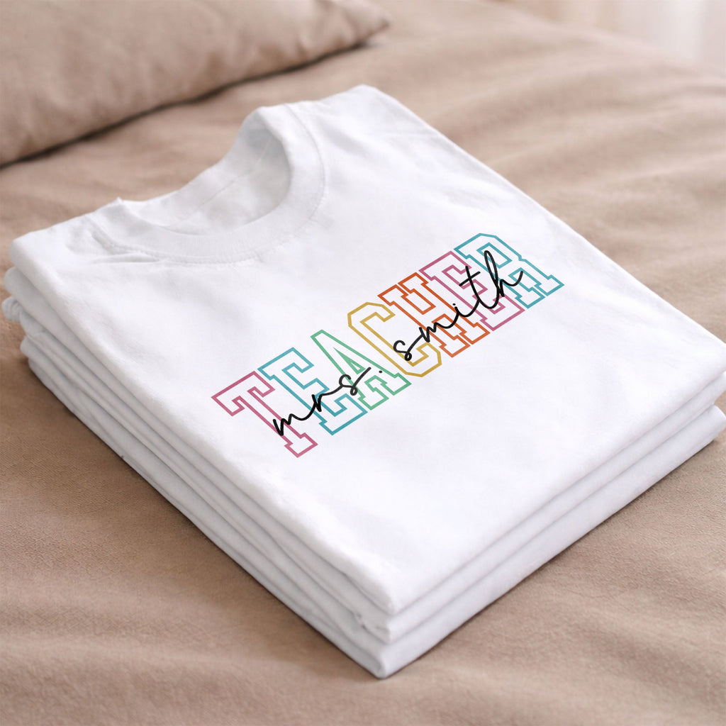 Personalized Teacher T-shirt Hoodie Custom Name Gift Idea Shirt GradoCreations