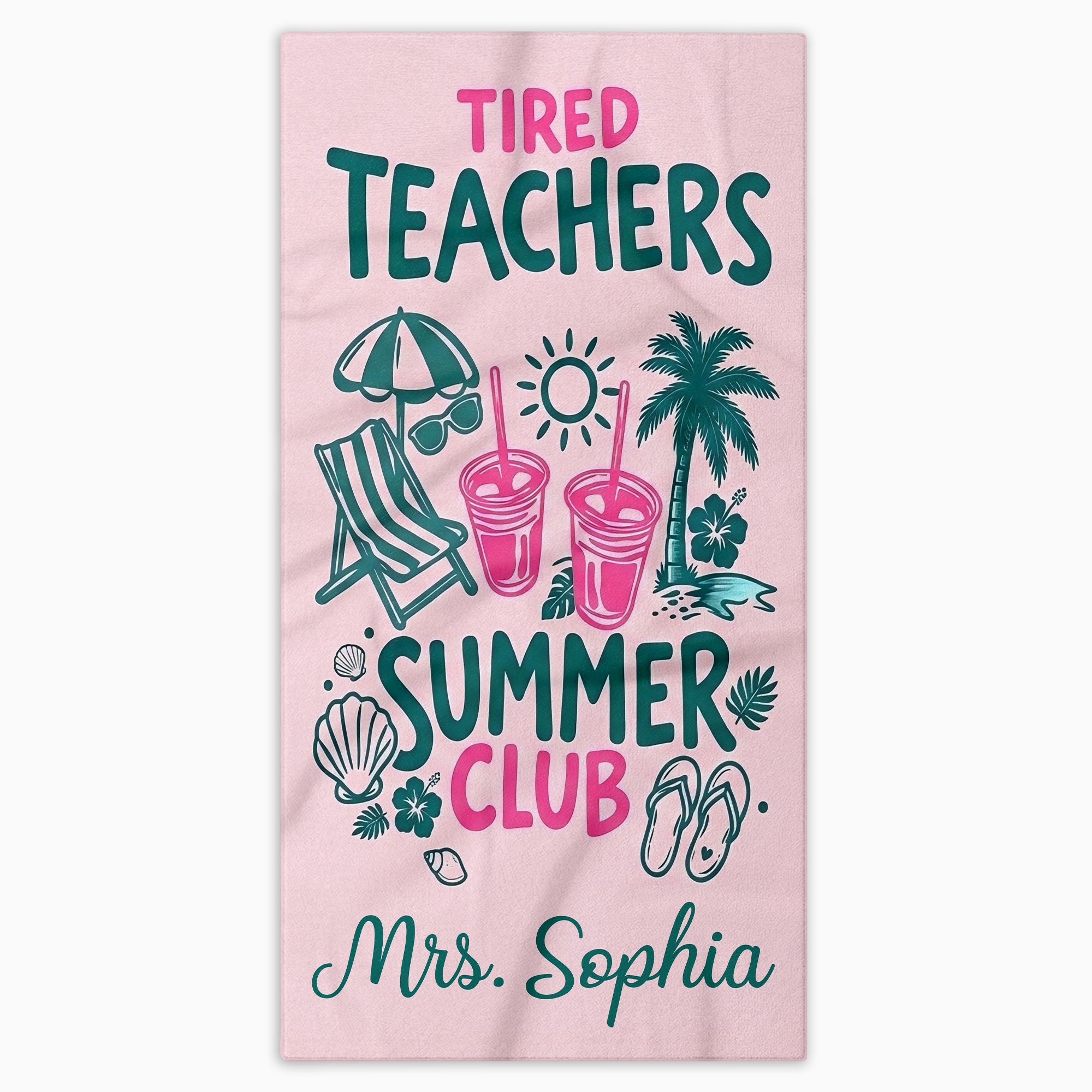 Personalized Microfiber Beach Towel for Teachers Summer Gift Beach Towels GradoCreations
