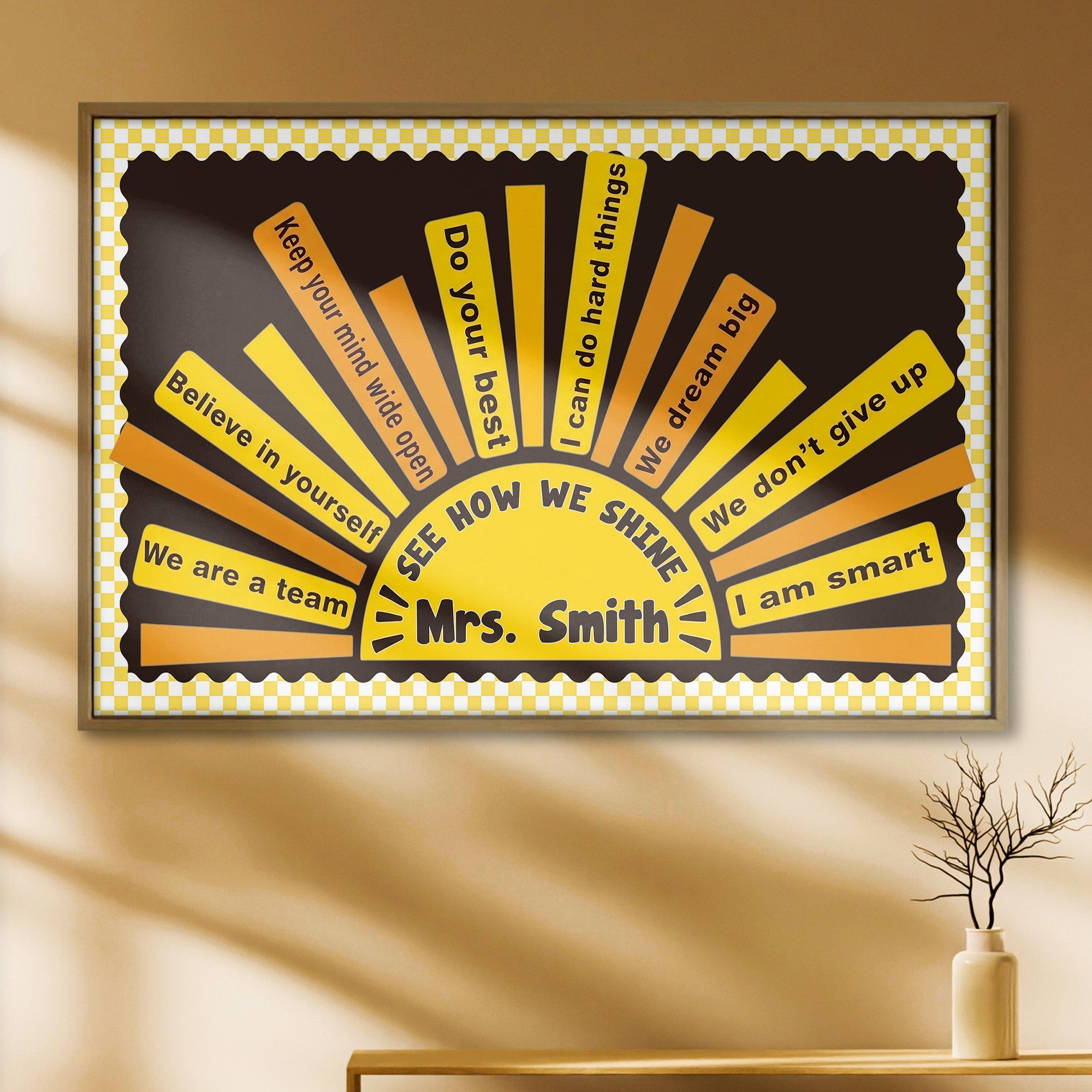 Personalized Motivational Classroom Poster Custom Name Gift Poster GradoCreations