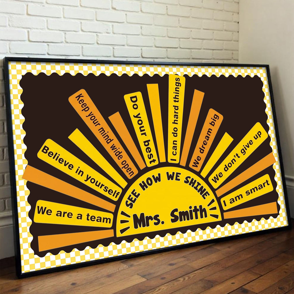 Personalized Motivational Classroom Poster Custom Name Gift Poster GradoCreations