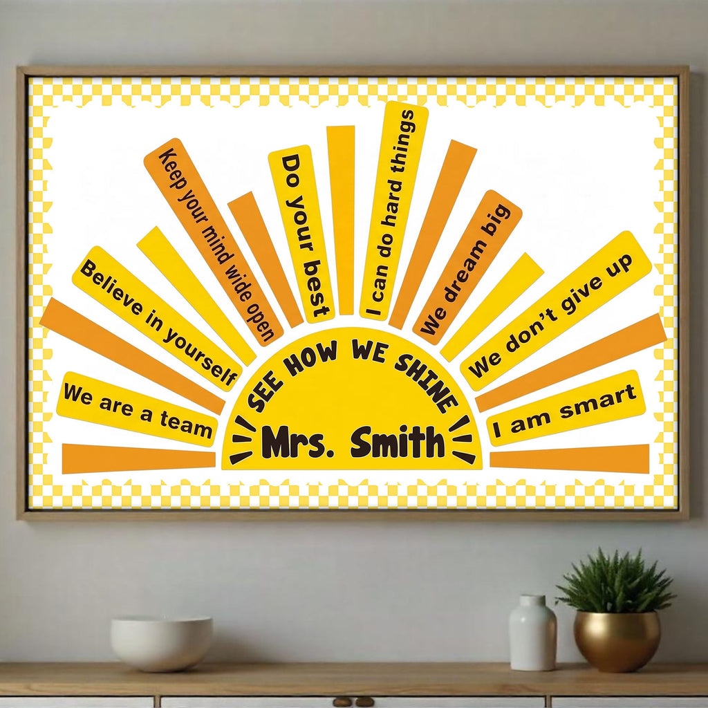 Personalized Motivational Classroom Poster Custom Name Gift Poster GradoCreations