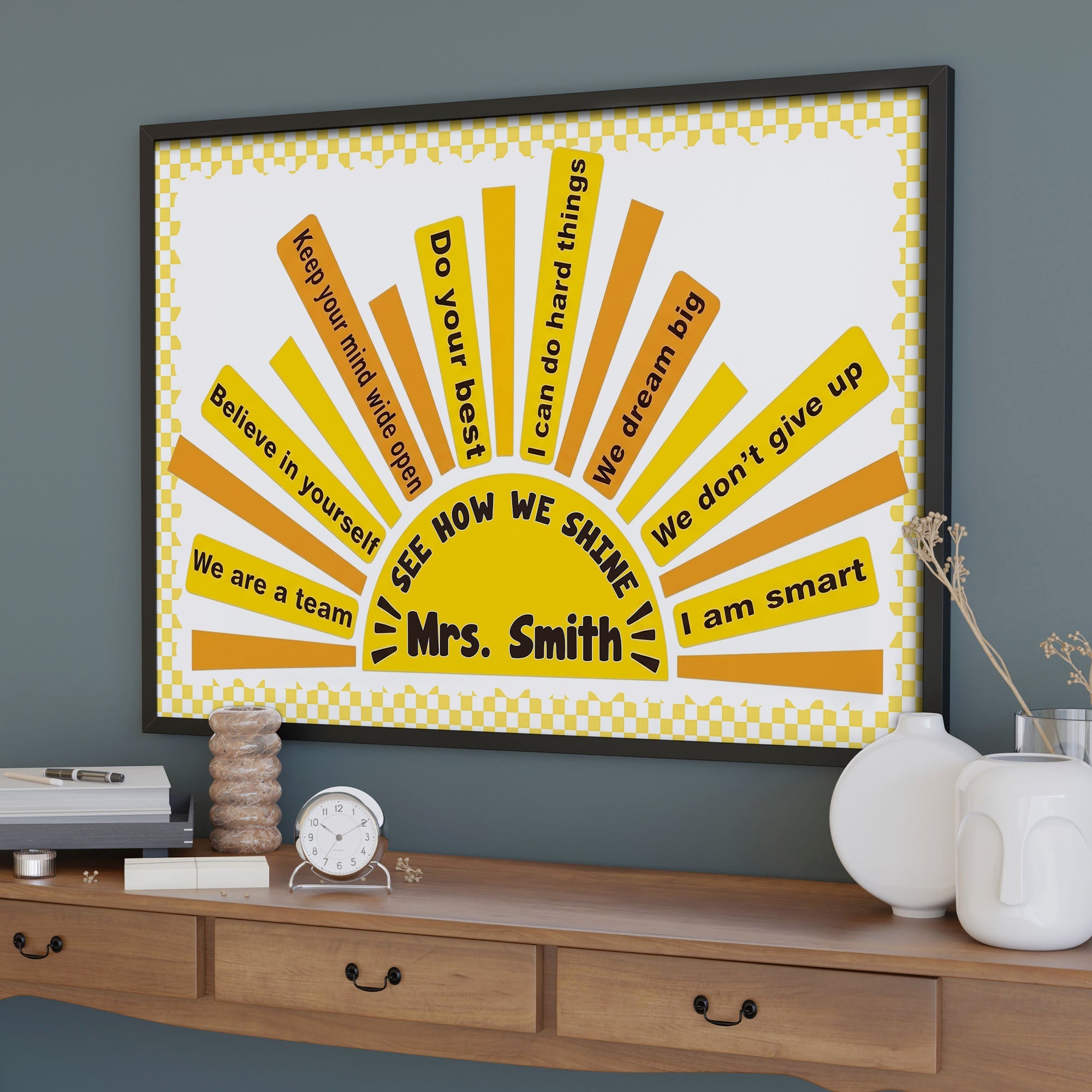 Personalized Motivational Classroom Poster Custom Name Gift Poster GradoCreations