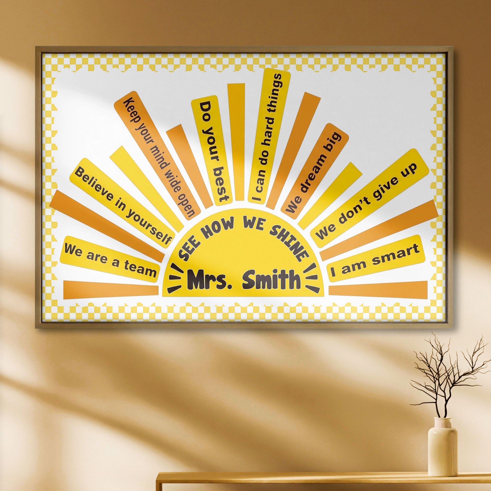 Personalized Motivational Classroom Poster Custom Name Gift Poster GradoCreations
