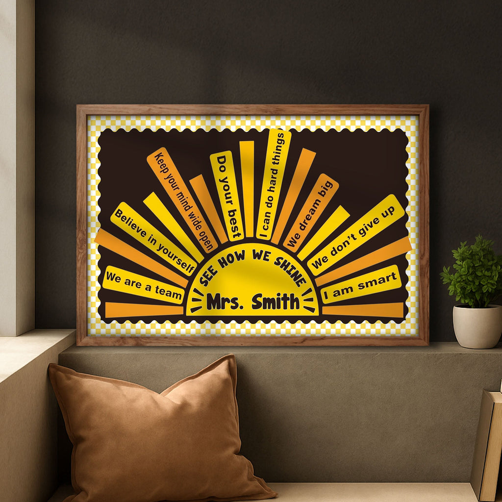 Personalized Motivational Classroom Poster Custom Name Gift Poster GradoCreations