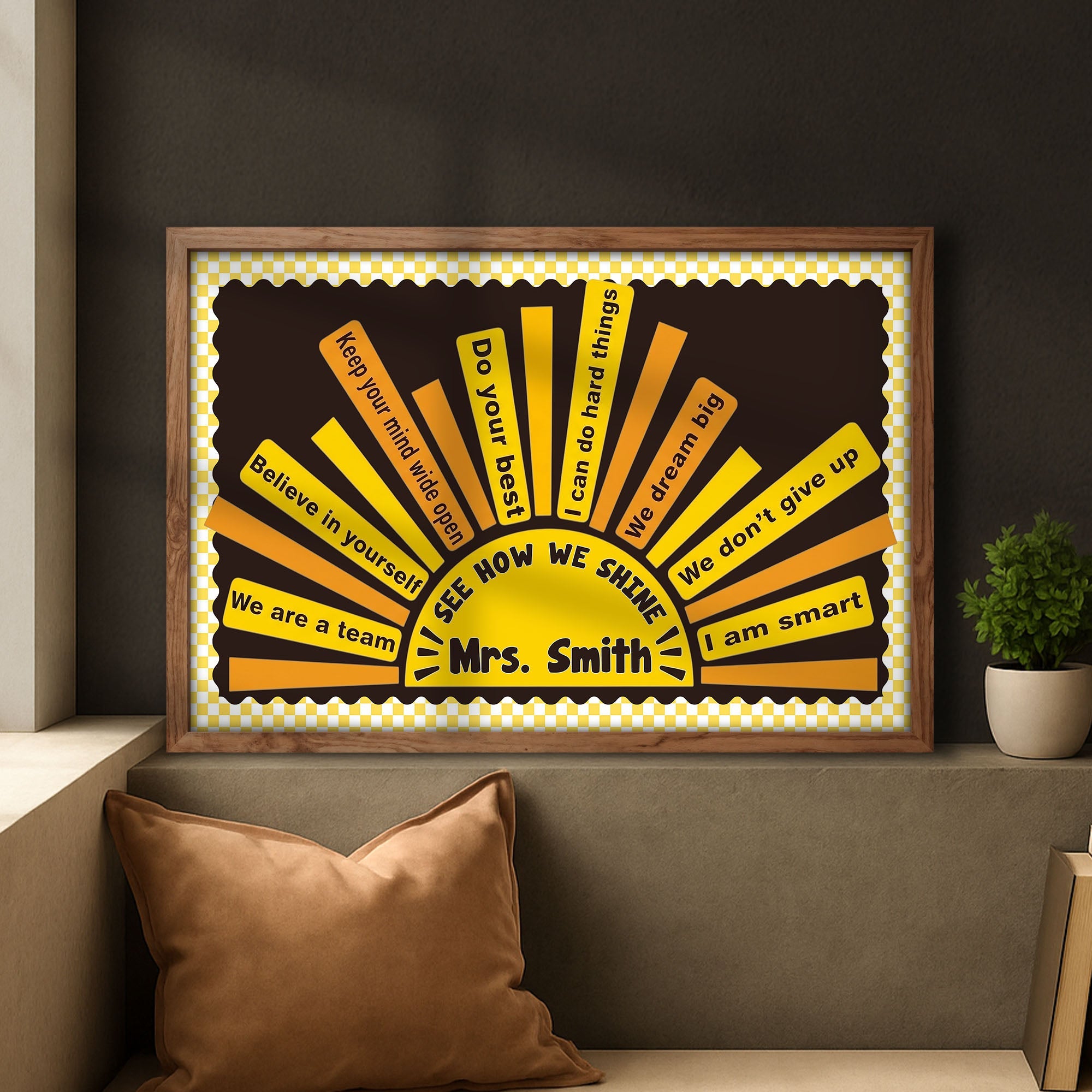 Personalized Motivational Classroom Poster Custom Name Gift Poster GradoCreations