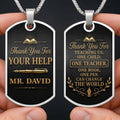 Personalized Custom Dog Tag Necklace Gift for Teacher | Graduation Dog Tag Necklace GradoCreations