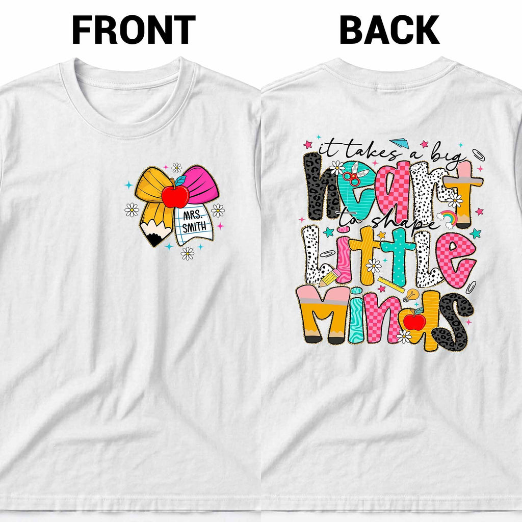 Personalized Teacher T-Shirt Custom Front Back Design Gift T-Shirt Font and Back GradoCreations