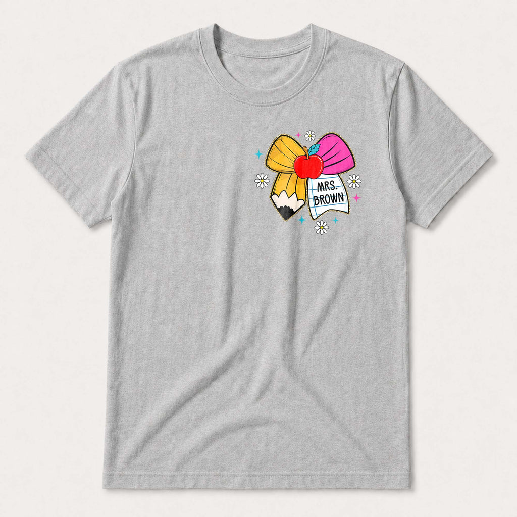 Personalized Teacher T-Shirt Custom Front Back Design Gift T-Shirt Font and Back GradoCreations