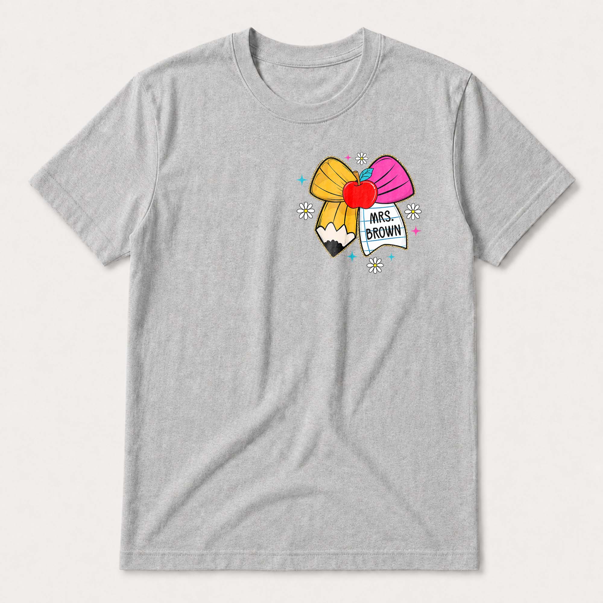 Personalized Teacher T-Shirt Custom Front Back Design Gift T-Shirt Font and Back GradoCreations