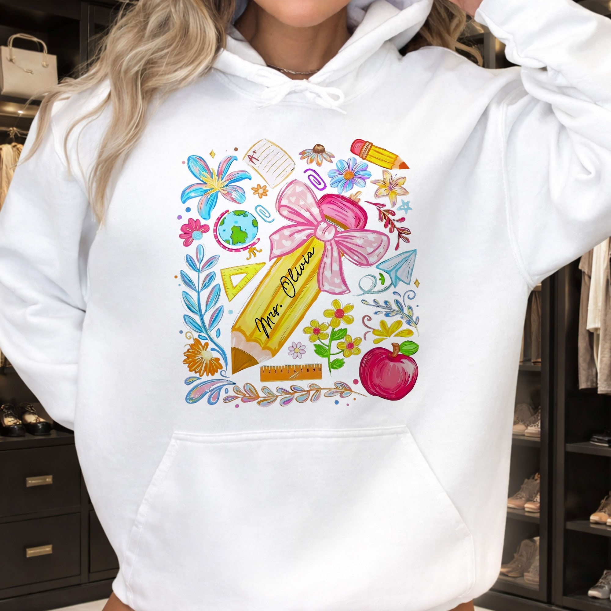 Personalized Unisex T-shirt Hoodie Custom Teacher Gift Shirt GradoCreations