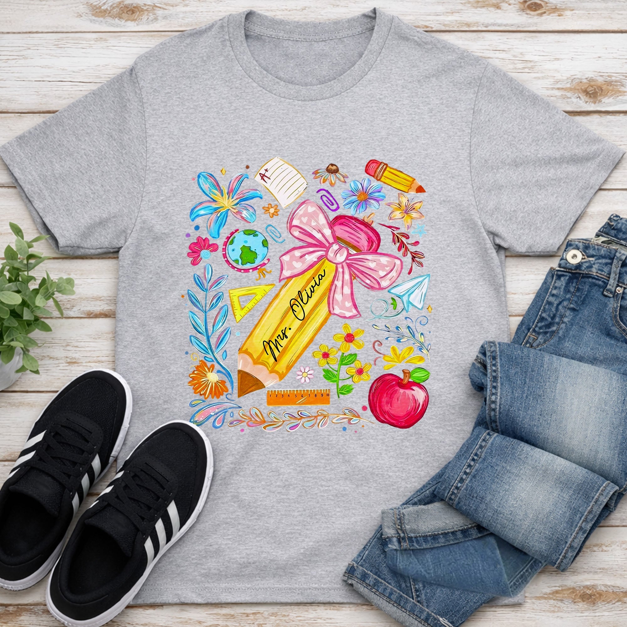 Personalized Unisex T-shirt Hoodie Custom Teacher Gift Shirt GradoCreations