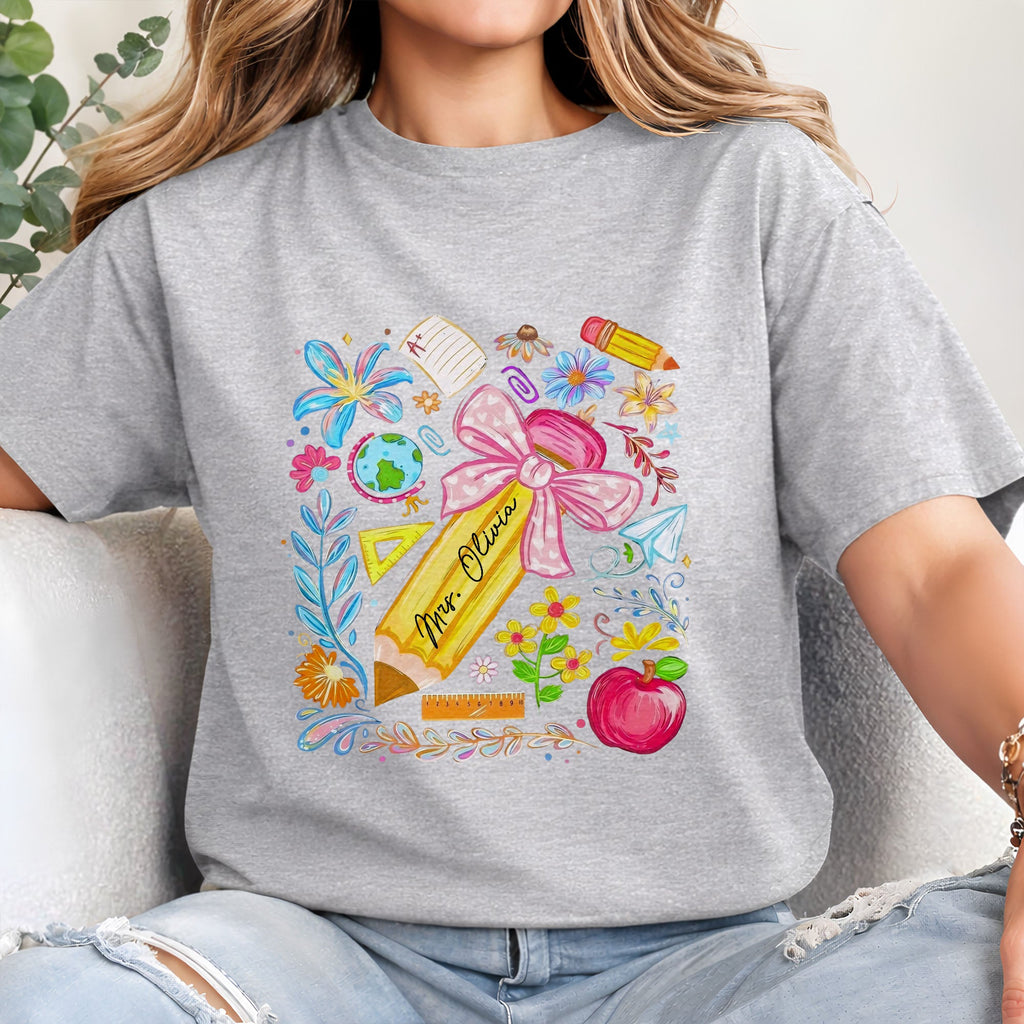 Personalized Unisex T-shirt Hoodie Custom Teacher Gift Shirt GradoCreations