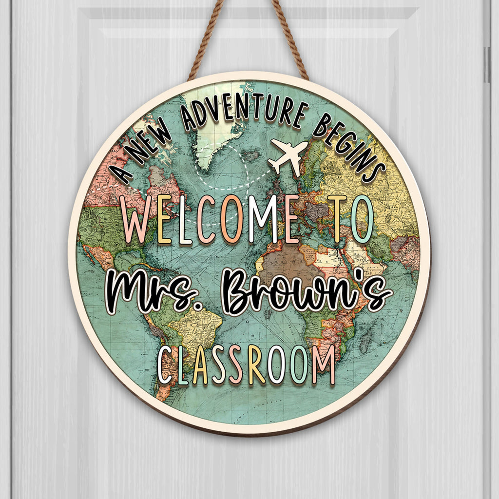 Personalized Welcome to Our Classroom Wood Sign Custom Gift Wood Sign GradoCreations