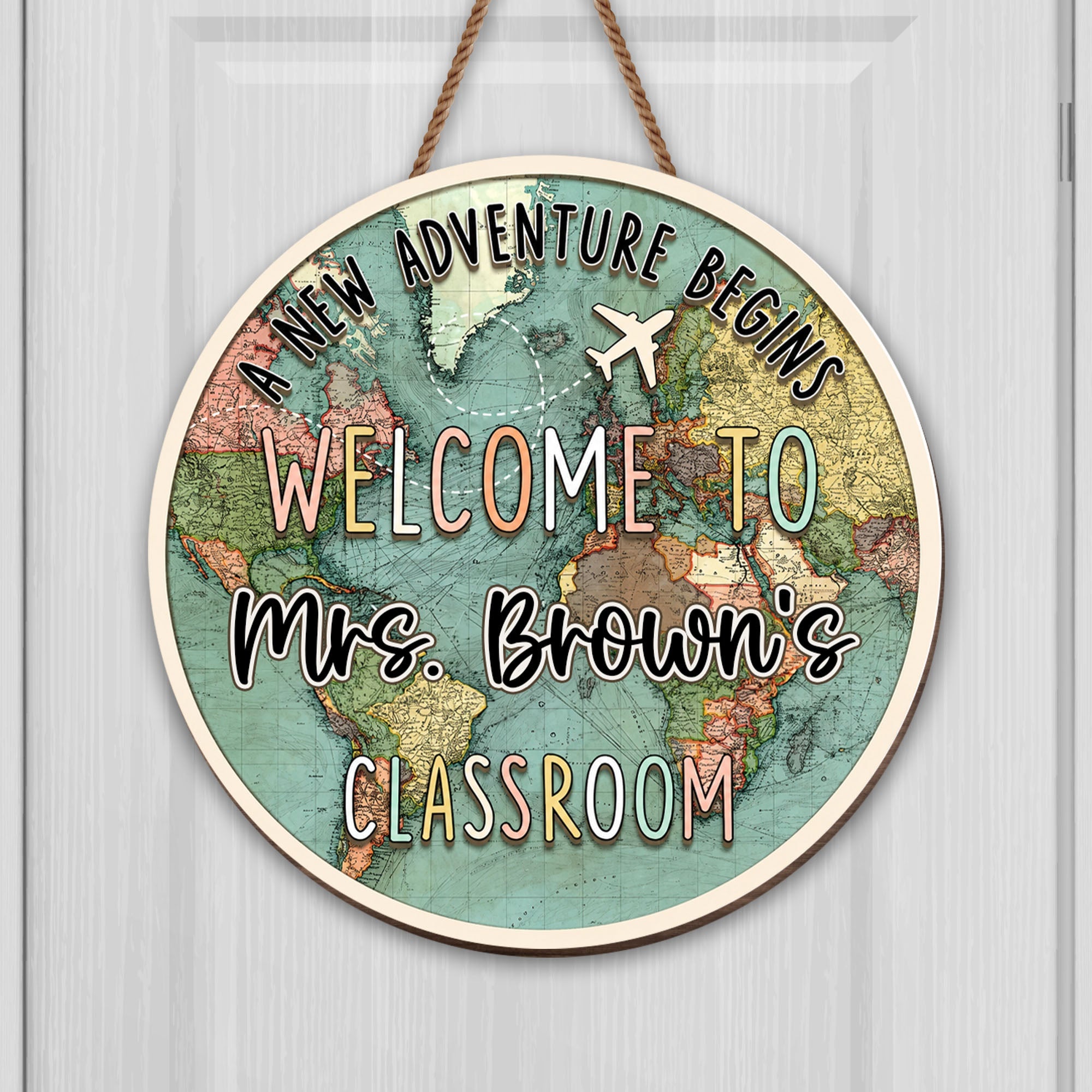 Personalized Welcome to Our Classroom Wood Sign Custom Gift Wood Sign GradoCreations