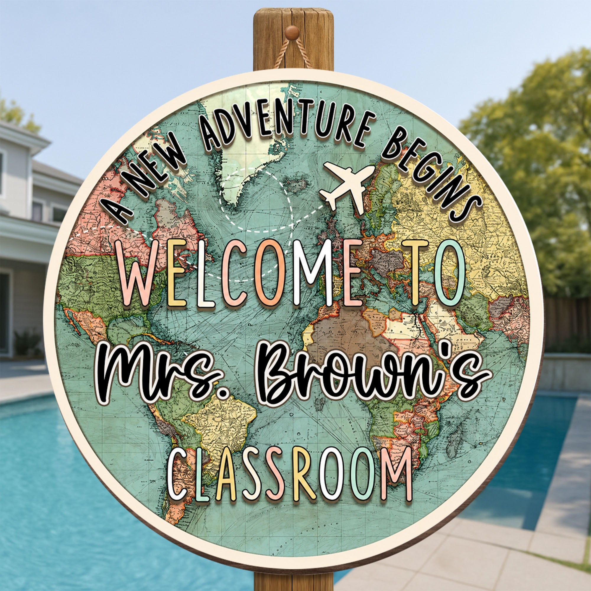 Personalized Welcome to Our Classroom Wood Sign Custom Gift Wood Sign GradoCreations
