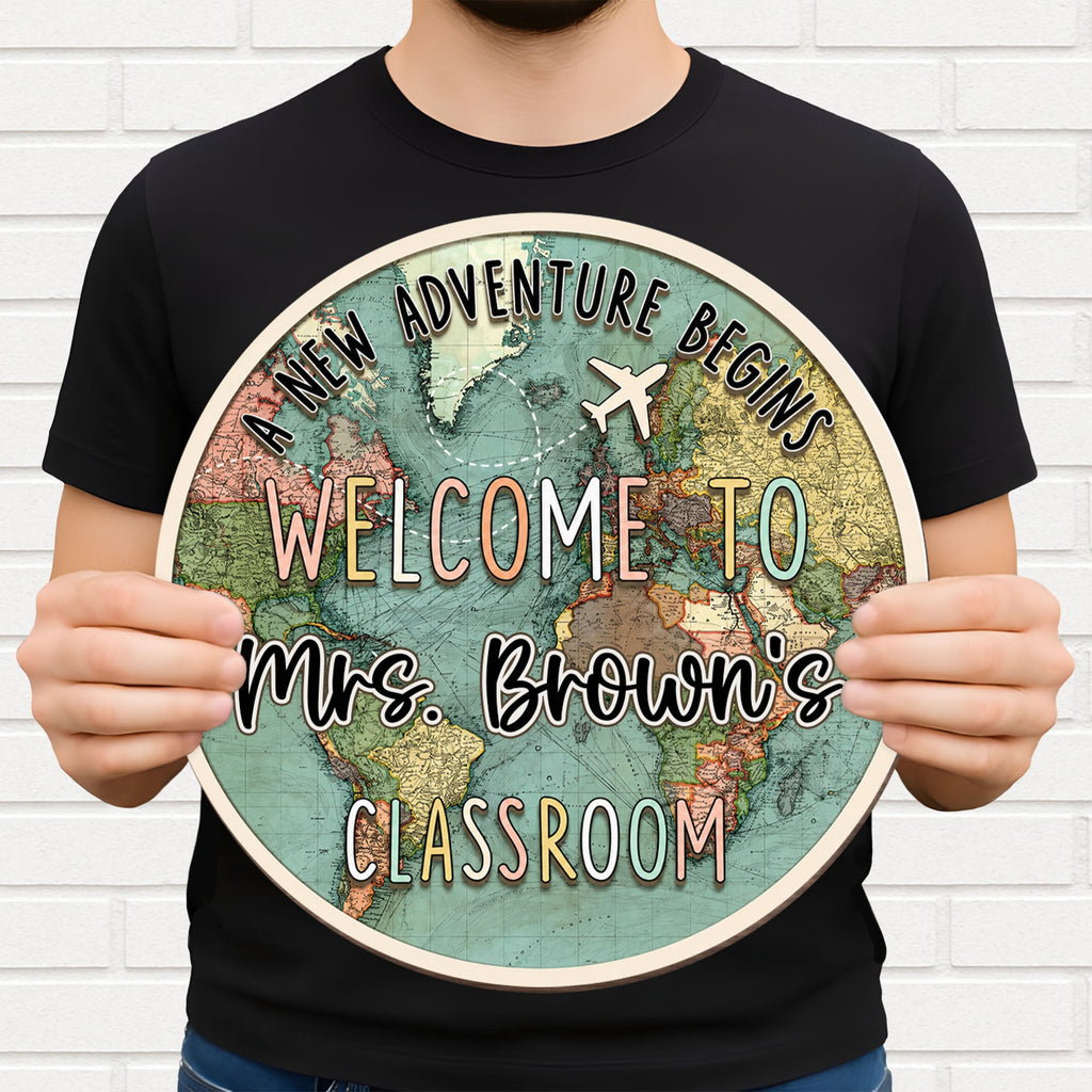 Personalized Welcome to Our Classroom Wood Sign Custom Gift Wood Sign GradoCreations