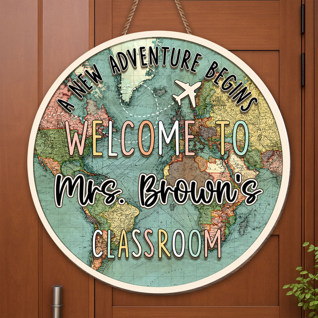 Personalized Welcome to Our Classroom Wood Sign Custom Gift Wood Sign GradoCreations