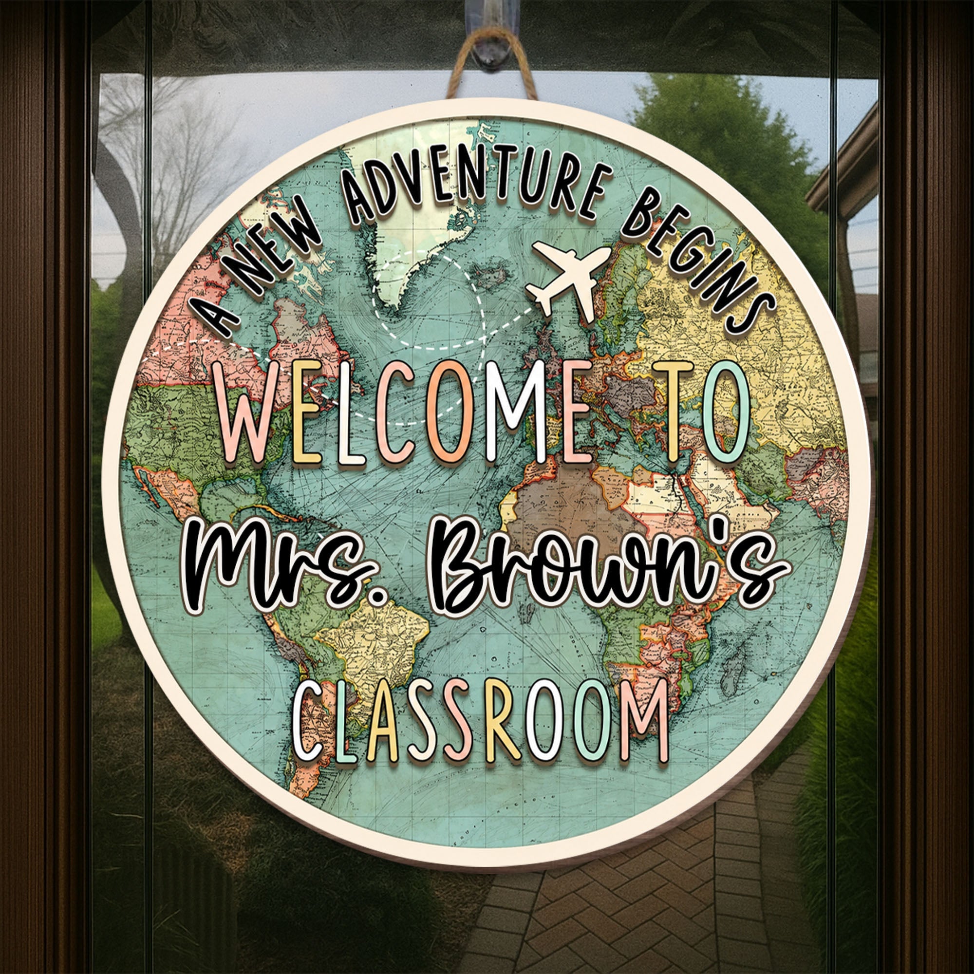 Personalized Welcome to Our Classroom Wood Sign Custom Gift Wood Sign GradoCreations
