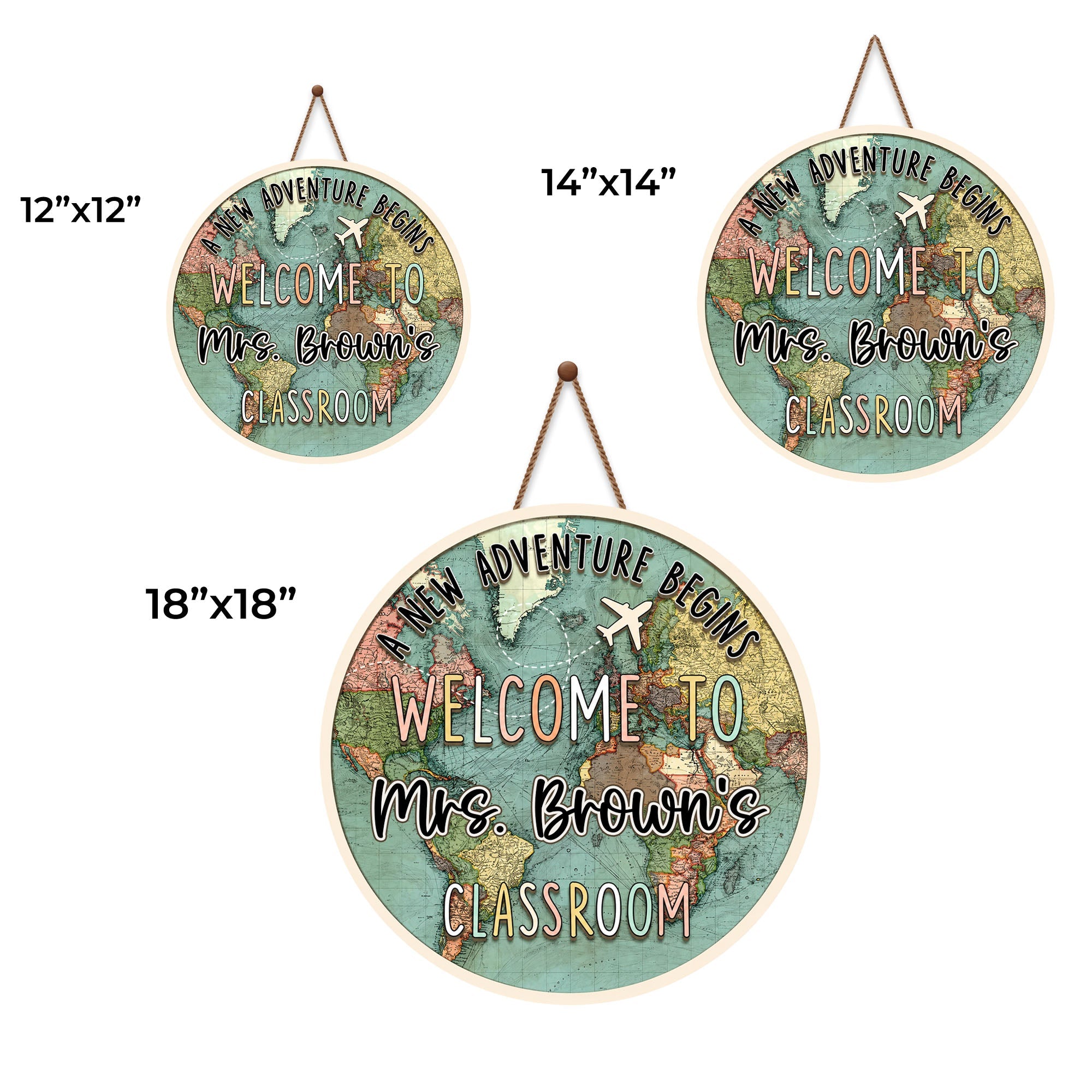 Personalized Welcome to Our Classroom Wood Sign Custom Gift Wood Sign GradoCreations