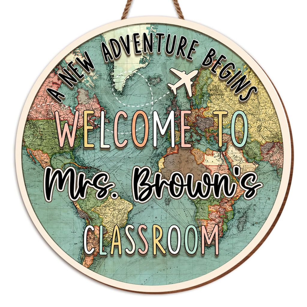 Personalized Welcome to Our Classroom Wood Sign Custom Gift Wood Sign GradoCreations