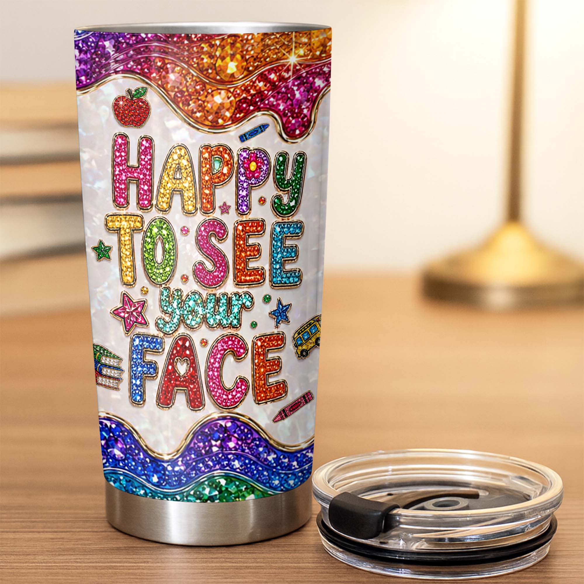 Personalized Stainless Steel Tumbler Custom Teacher Gift 20oz 30oz Tumbler GradoCreations