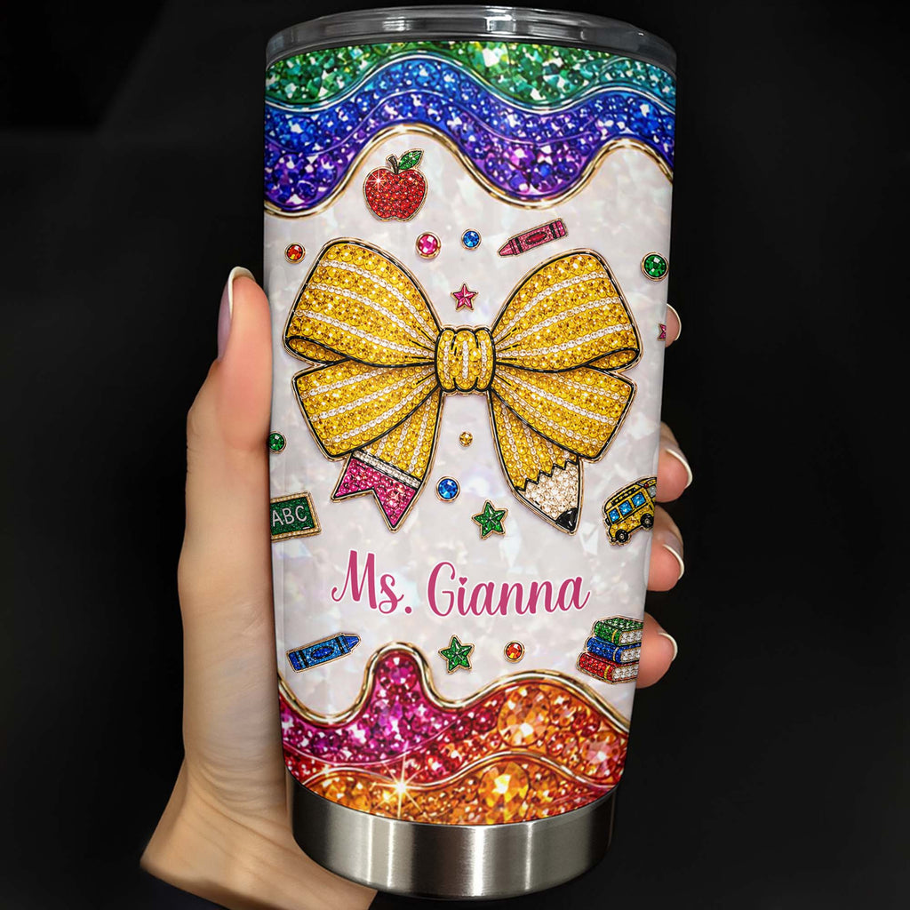Personalized Stainless Steel Tumbler Custom Teacher Gift 20oz 30oz Tumbler GradoCreations