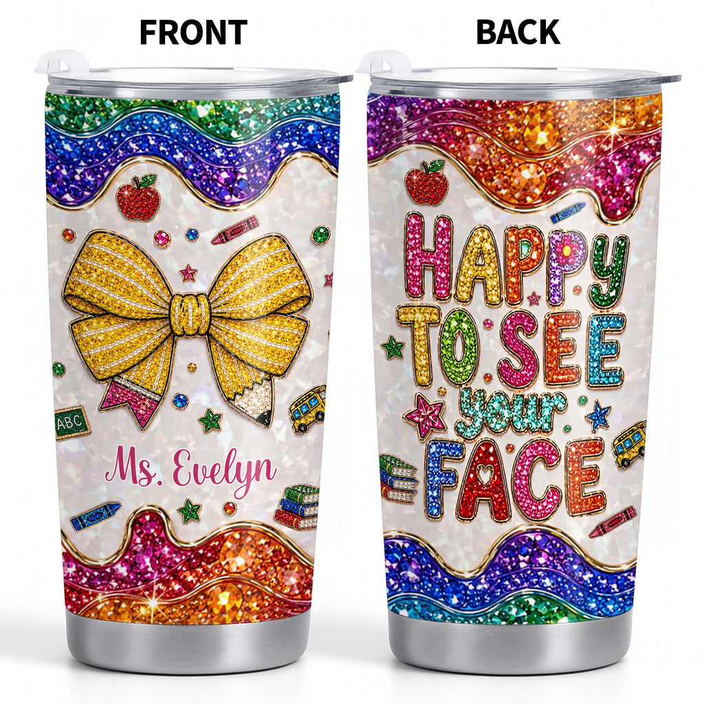 Personalized Stainless Steel Tumbler Custom Teacher Gift 20oz 30oz Tumbler GradoCreations