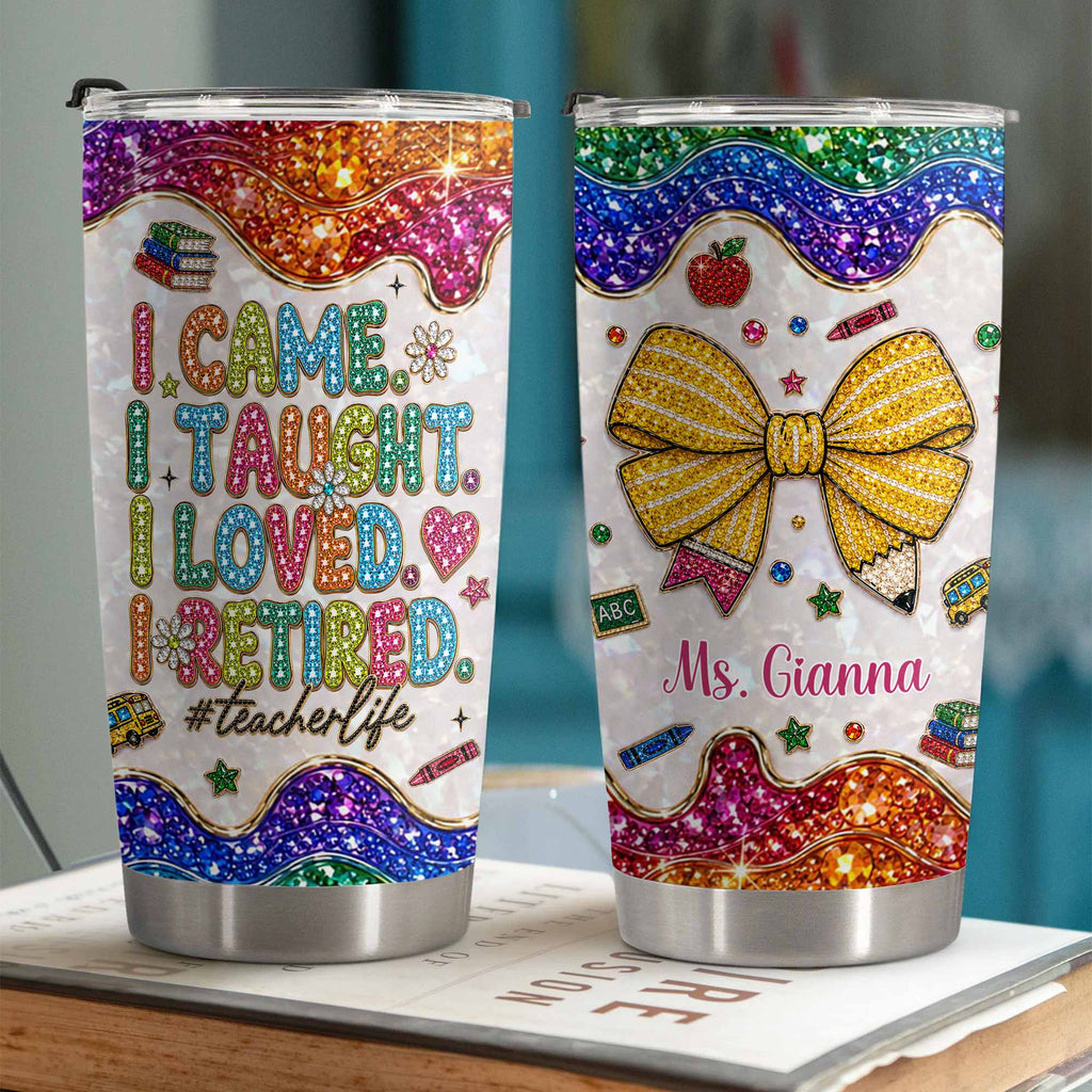 Personalized Teacher Tumbler Custom Name Gift 20oz 30oz Tumbler GradoCreations