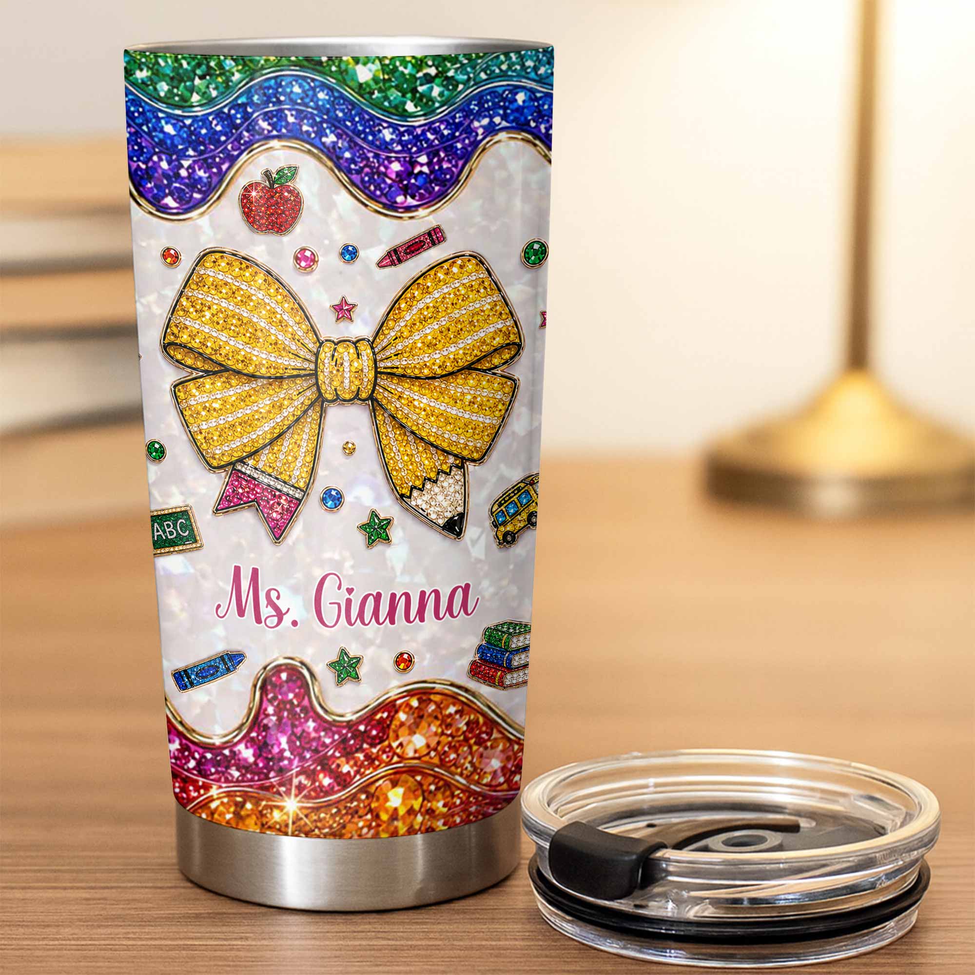 Personalized Teacher Tumbler Custom Name Gift 20oz 30oz Tumbler GradoCreations