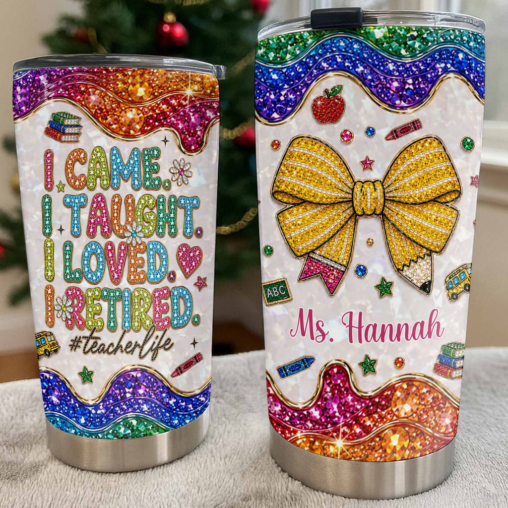 Personalized Teacher Tumbler Custom Name Gift 20oz 30oz Tumbler GradoCreations