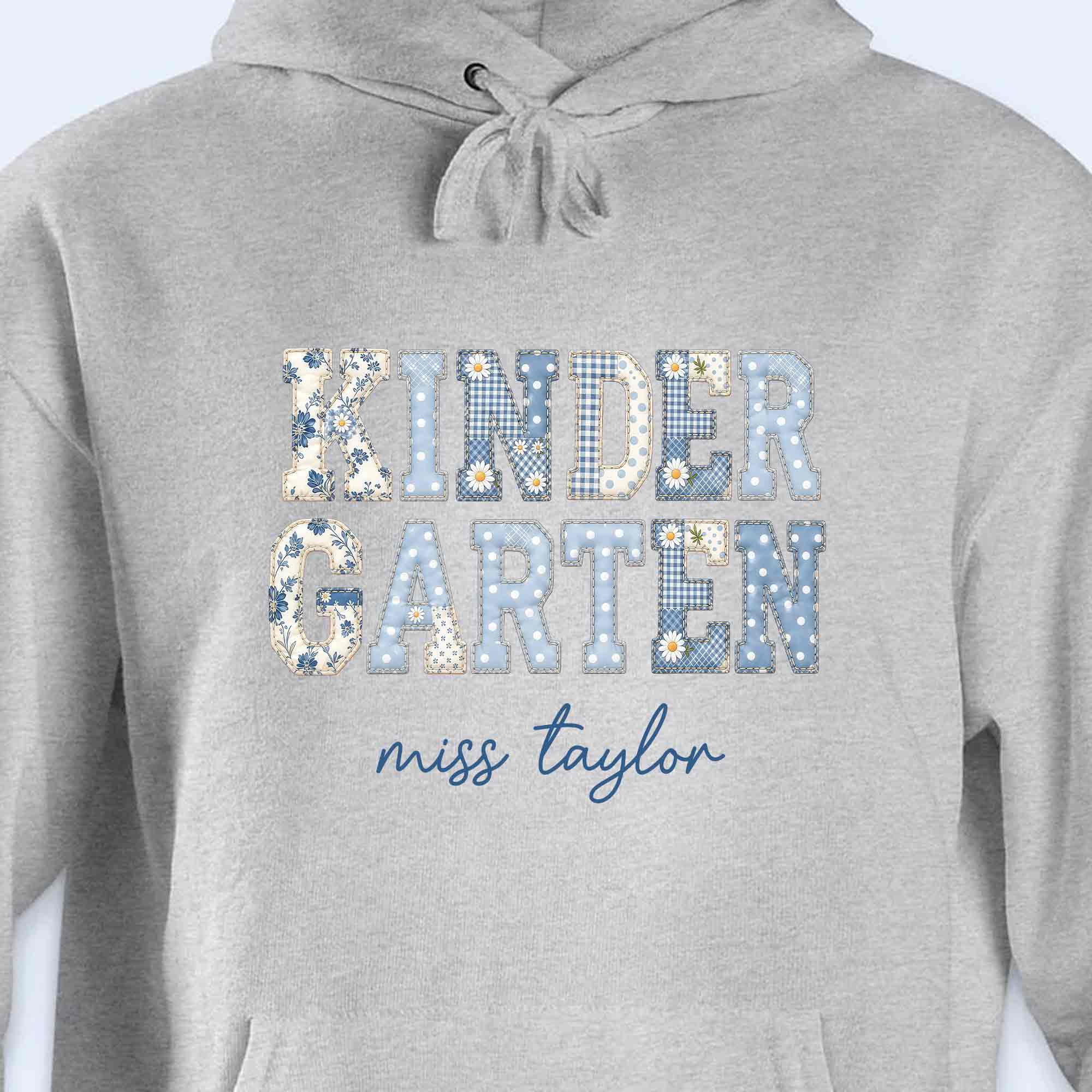 Personalized Patchwork Floral T-shirt & Hoodie for Teachers Shirt GradoCreations