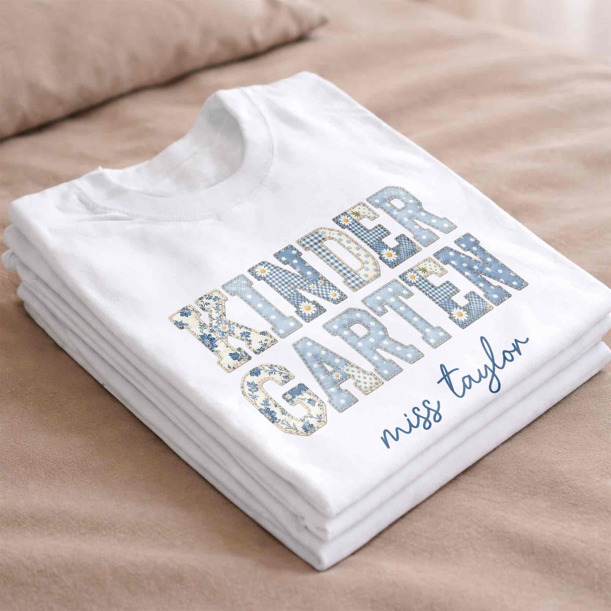 Personalized Patchwork Floral T-shirt & Hoodie for Teachers Shirt GradoCreations