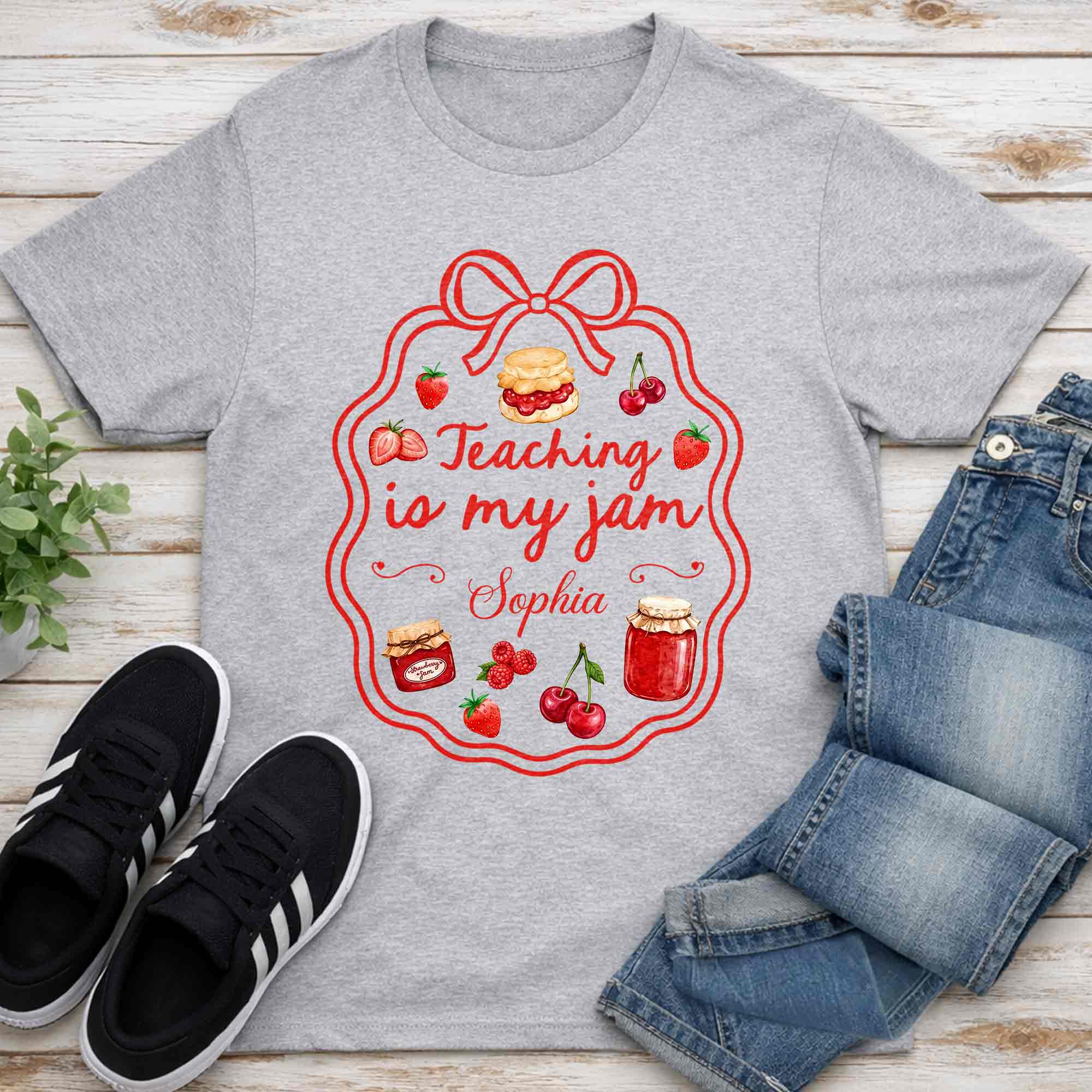 Personalized Teacher Shirt & Hoodie Custom Message Gift Shirt GradoCreations