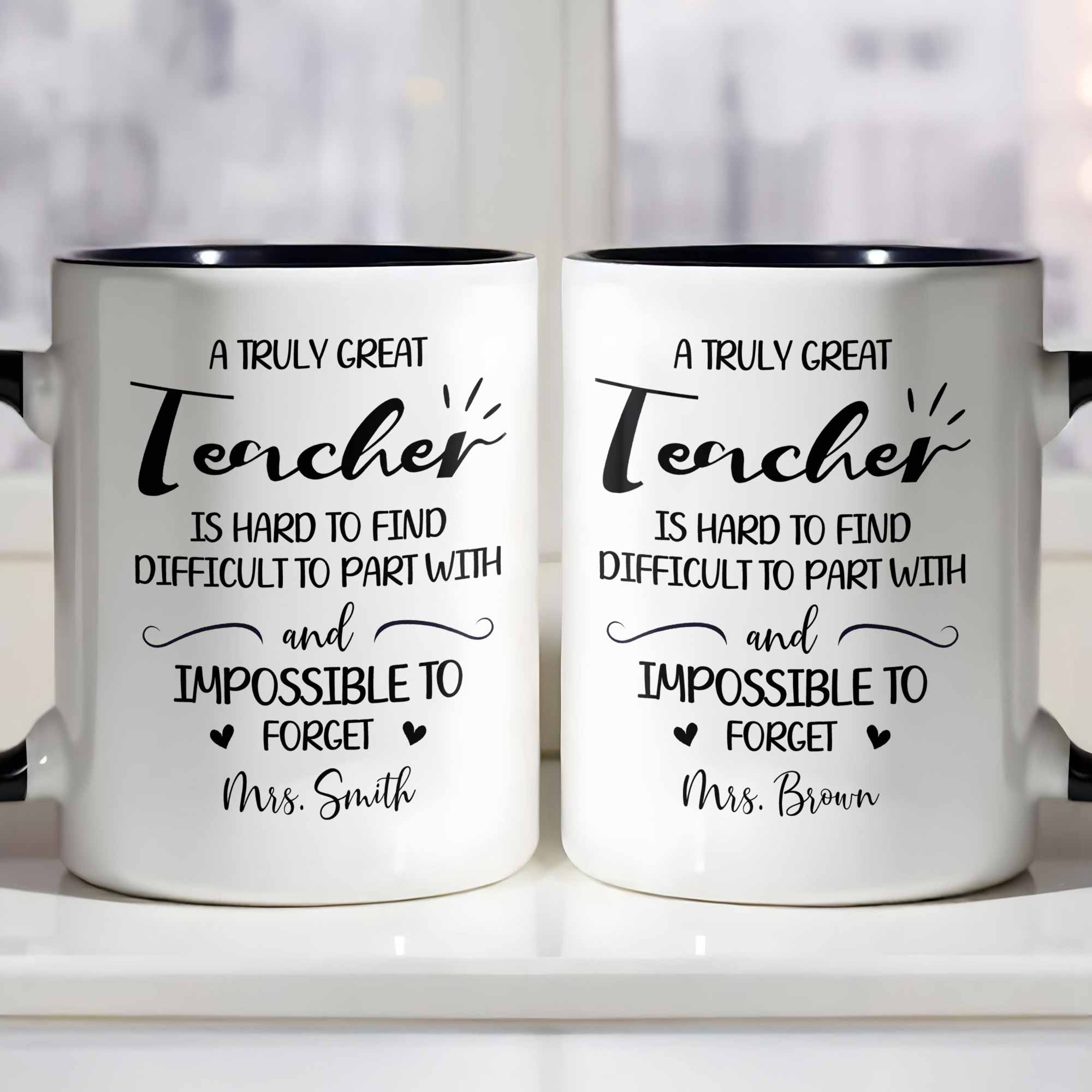 Personalized Teacher Gift Accent Mug Custom Design Birthday Christmas Accent Mug GradoCreations
