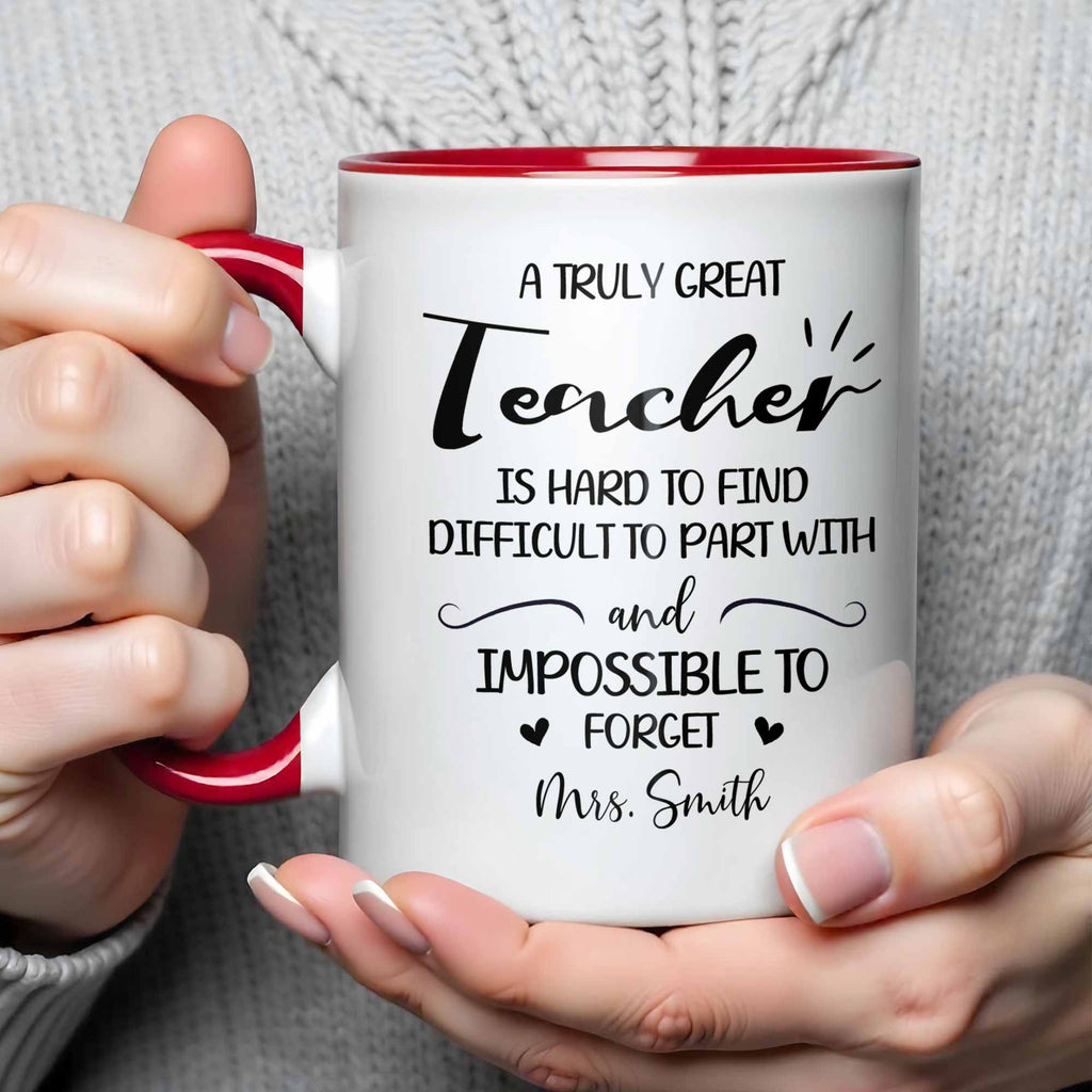 Personalized Teacher Gift Accent Mug Custom Design Birthday Christmas Accent Mug GradoCreations