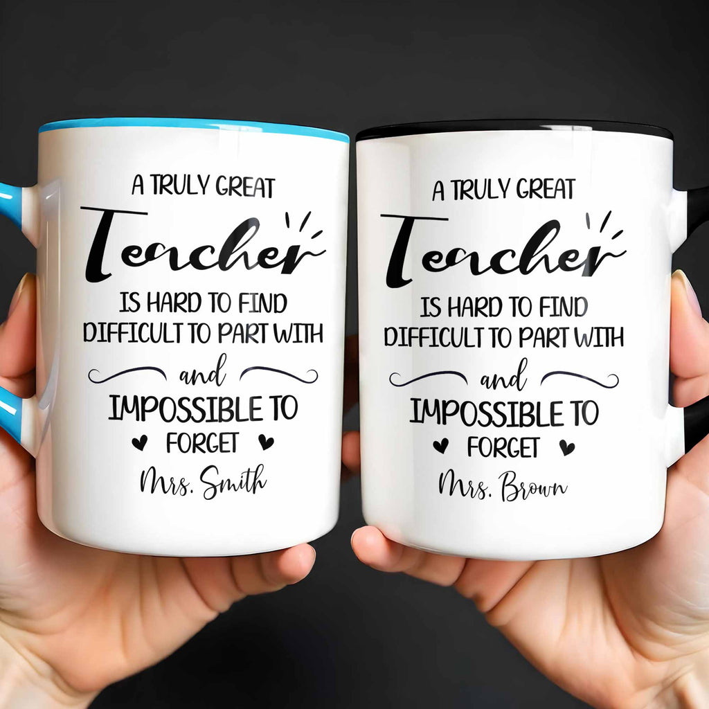 Personalized Teacher Gift Accent Mug Custom Design Birthday Christmas Accent Mug GradoCreations