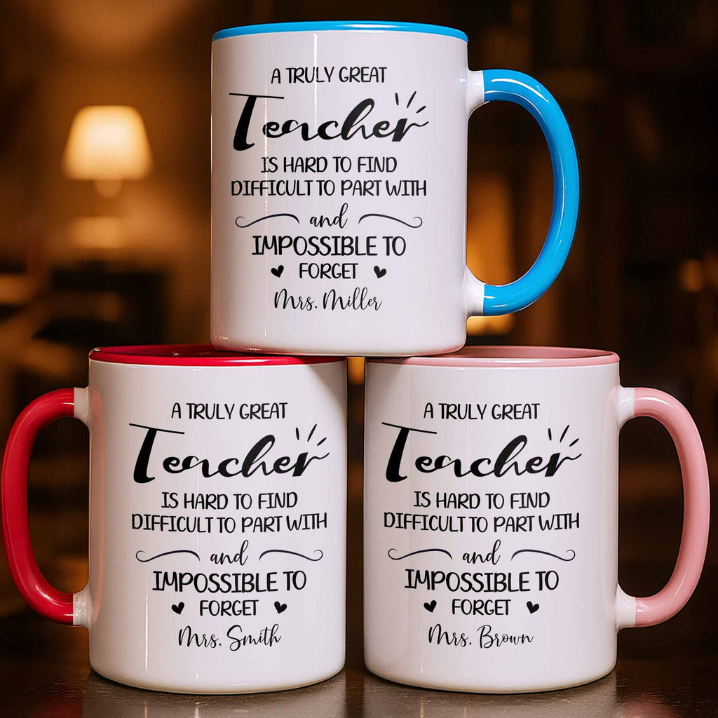 Personalized Teacher Gift Accent Mug Custom Design Birthday Christmas Accent Mug GradoCreations