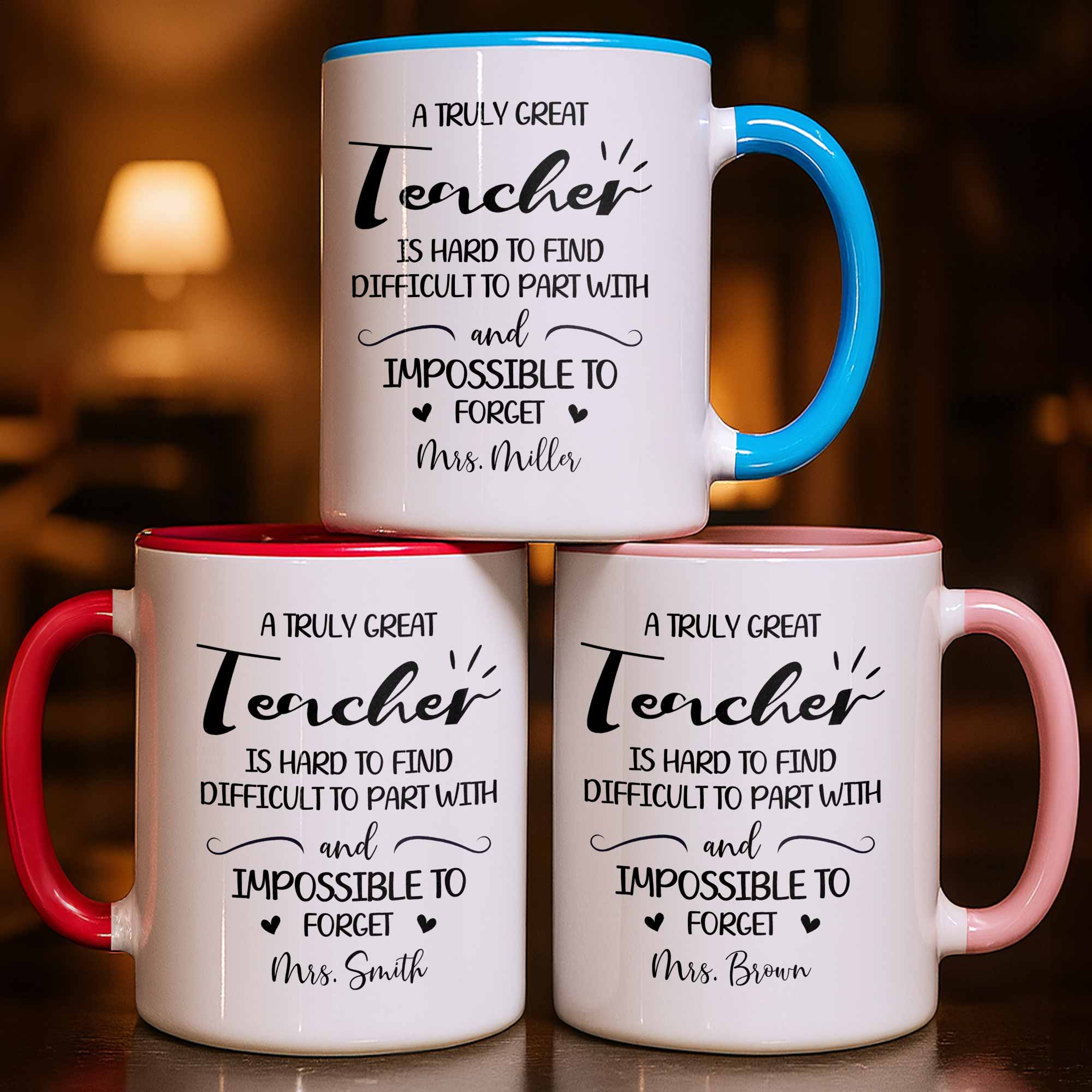 Personalized Teacher Gift Accent Mug Custom Design Birthday Christmas Accent Mug GradoCreations